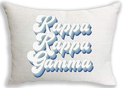 Kappa Kappa Gamma Sorority Retro Throw Pillow