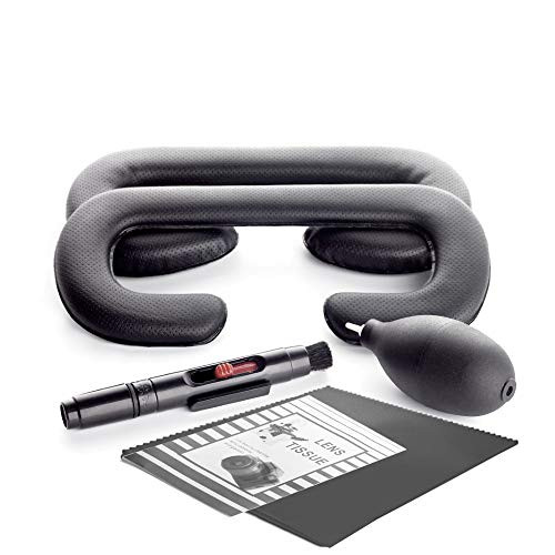 KIWI design VR Face Cover Cushion for HTC Vive, Foam Pad Eye Mask Replacement for HTC Vive 2 Packs 12mm 6mm with Clean Kits