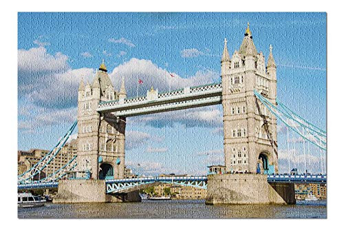 London, England - Tower Bridge on a Sunny Day 9023368 (Premium 1000 Piece Jigsaw Puzzle for Adults, 19x27, Made in USA!)