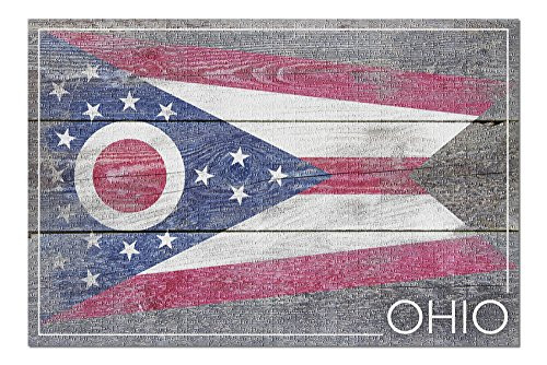 Rustic Ohio State Flag (Premium 1000 Piece Jigsaw Puzzle for Adults, 19x27)