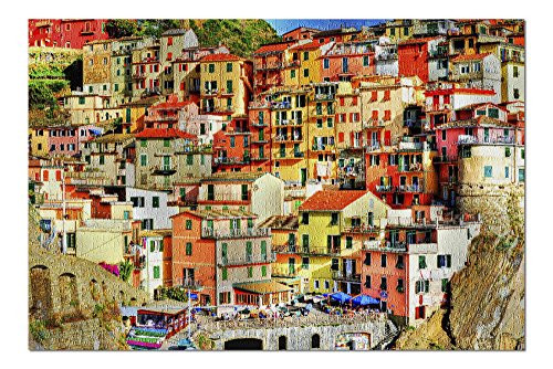 Manarola, Italy - Colorful Houses (Premium 1000 Piece Jigsaw Puzzle for Adults, 19x27, Made in USA!) Manarola, Italy - Colorful Houses (Premium 1000 Piece Jigsaw Puzzle for Adults, 19x27, Made in USA!)