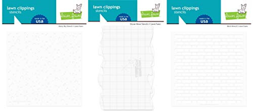 Lawn Fawn Stencils - Starry Sky, Brick and Ocean Waves Set - 3 Item Bundle Lawn Fawn Stencils - Starry Sky, Brick and Ocean Waves Set - 3 Item Bundle