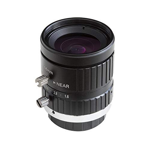 Arducam C-Mount Lens for Raspberry Pi HQ Camera, 16mm Focal Length with Manual Focus and Adjustable Aperture