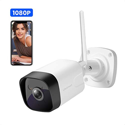 LifeSmart Outdoor Security Camera, 1080P WiFi Camera Bullet Surveillance Cameras, IP Camera with Two-Way Audio, IP66 Waterproof, Night Vision, Motion Detection, Activity Alert, Deterrent Alarm (White) LifeSmart Outdoor Security Camera, 1080P WiFi Camera Bullet Surveillance Cameras, IP Camera with Two-Way Audio, IP66 Waterproof, Night Vision, Motion Detection, Activity Alert, Deterrent Alarm (White)