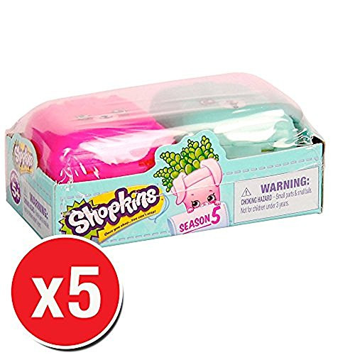 Shopkins Series 5 Blind Backpacks - Bundle of 5 (10 total Shopkins)