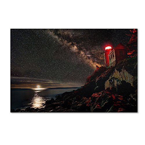 Bass Harbor Lighthouse - Acadia National Park - Maine by David Ayash Wall Decor, 12 by 19-Inch Canvas Wall Art