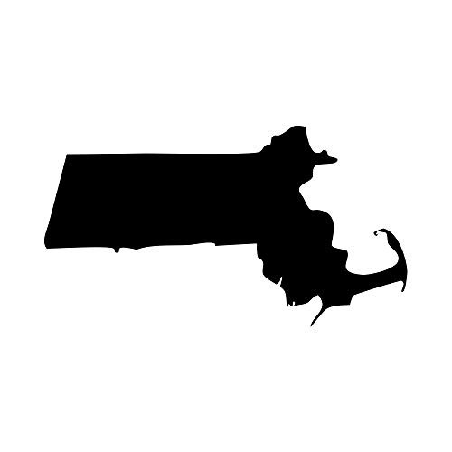 Massachusetts BAY State Boston Pride Decal Sticker - Black 5" Vinyl Decal for Cars, Macbooks, and Other Laptops