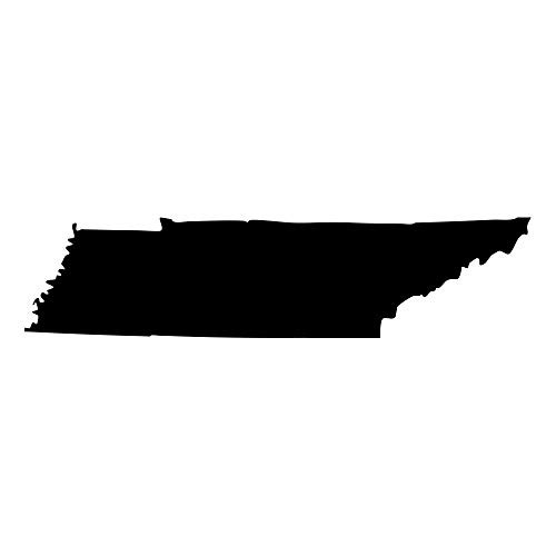 Tennessee Volunteer State Pride Decal Sticker - Black 5" Vinyl Decal for Cars, Macbooks, and Other Laptops