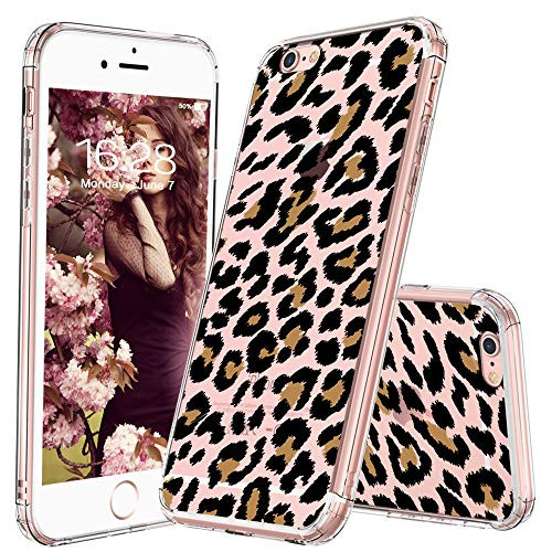 MOSNOVO for iPhone 6 Case,iPhone 6s Case, Leopard Print Crystal Clear Design Shock Absorption Bumper Soft TPU Cover Case for iPhone 6