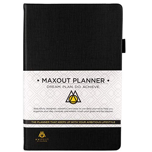 Maxout Daily Planner 2020  #1 Organizer Planner for Goals, Gratitude & Productivity | Daily Journal & Undated Day Planner | Weekly Monthly Agenda | Hourly Schedule | Newly Updated v2