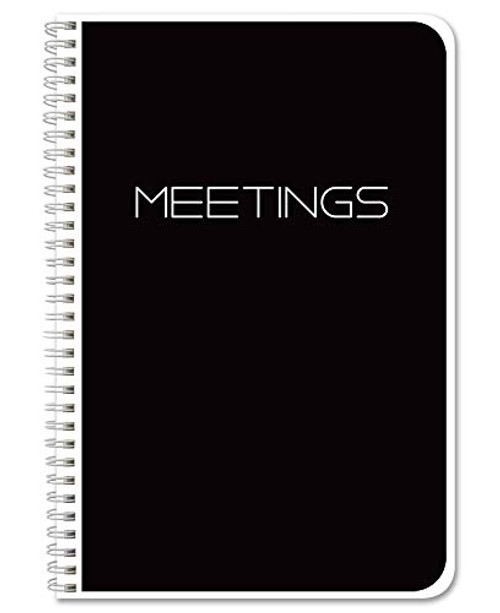 BookFactory Meeting Notebook/Business Meeting Book - Black, 100 Pages (Ruled Format), 6" x 9", Wire-O Bound (MTG-100-69CW(Meetings)) BookFactory Meeting Notebook/Business Meeting Book - Black, 100 Pages (Ruled Format), 6" x 9", Wire-O Bound (MTG-100-69CW(Meetings))