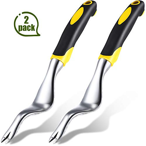 2 Pieces Hand Weeder Tool Garden Weeding Tools Garden Weeding Removal Gardening Weed Puller with Ergonomic Handle for Garden Lawn Farmland Transplant (Yellow) 2 Pieces Hand Weeder Tool Garden Weeding Tools Garden Weeding Removal Gardening Weed Puller with Ergonomic Handle for Garden Lawn Farmland Transplant (Yellow)