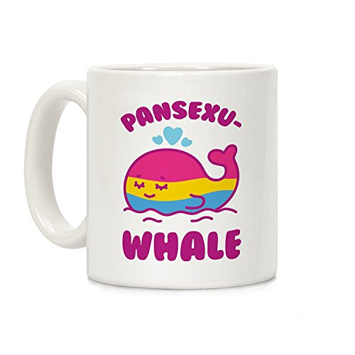 LookHUMAN Pansexu-Whale White 11 Ounce Ceramic Coffee Mug