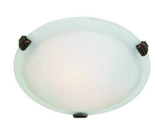 Artcraft Lighting Clip Flush Large Round Flush Mount Light, Brushed Nickel