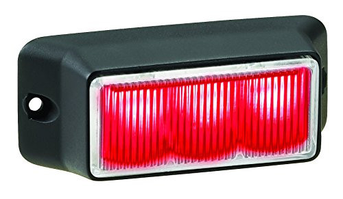 Federal Signal IPX300-4 IMPAXX LED Exterior/Perimeter Light, Red LEDs, Clear Lens
