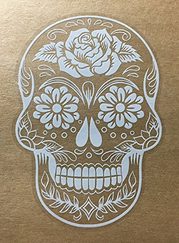 OSMdecals - Sugar Skull Sticker Version 38 - Day of the Dead Vinyl Wall Home Decor Car Window Decal Sticker