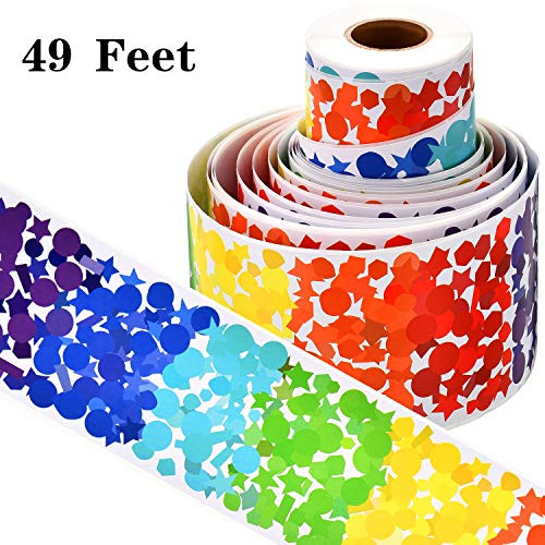 49 Feet Bulletin Board Borders Rainbow Confetti Themed Border School Themed Decorative Stickers for School Classroom Display