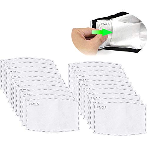 10 PCS PM 2.5 Activated Carbon Filters 5 Layers Filters Replaceable Anti Haze Filter Paper for Mask