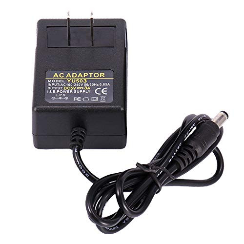 AC DC 5V 3A Power Adapter Supply,COOLM AC Adapter 100-240V to DC 5V 15W 3000mA Transformer Wall 5.5mm x 2.5mm Plug Charger Replacement 2.5A 2A for LED Pixel Light, DJ Controller Nextbook