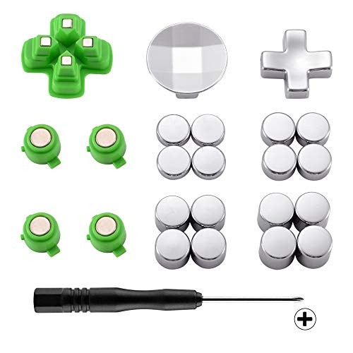 eXtremeRate Magnetic Metal Bullet Buttons, Adjustable D-pad Dpads, Repair Kit Replacement Parts for Playstation 4, PS4 Slim,PS4 Pro Controllers (23 in 1)