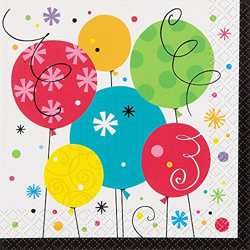 Breezy Birthday Beverage Napkins, 16ct