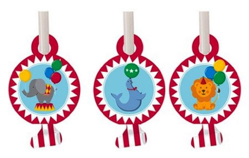 Creative Converting Circus Time Party Blowouts, 8-Count