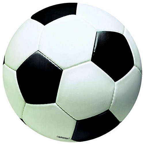 Amscan Soccer Goal Birthday Party Assorted Cutouts Wall Decoration (12 Piece), Black/White, 13.9 x 10.5