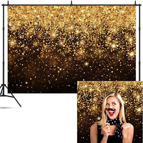 7x5ft Photography Backdrop - Gold Glitter Photo Backdrop - Photo Studio & Party Backdrop Photography Background - Picture Backdrop Photo Background for Photography & Party Decoration