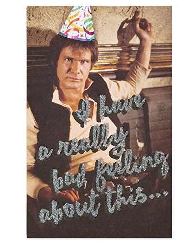 American Greetings Funny Star Wars Birthday Card with Glitter