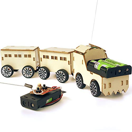 Pica Toys Train Car Model Kits to Build, Science Experiment Kit for Kids Age 8-12, Wireless Remote Control Robotic Stem Project, Electric Motor Building Toys