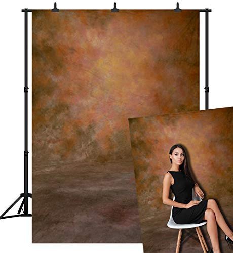 DePhoto Retro Brown Backdrop for Photography Art Portrait Photoshoot Video Background Seamless Vinyl Photo Studio Prop PGT561A 5X7FT