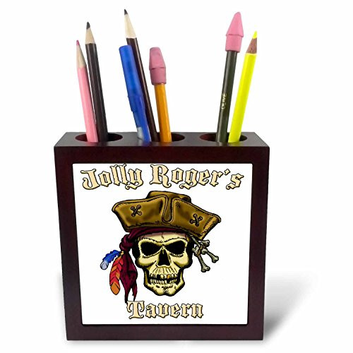 3dRose ph_23187_1 Hex Sign 2 Pennsylvania Dutch Luck Protection Symbol-Tile Pen Holder, 5-Inch