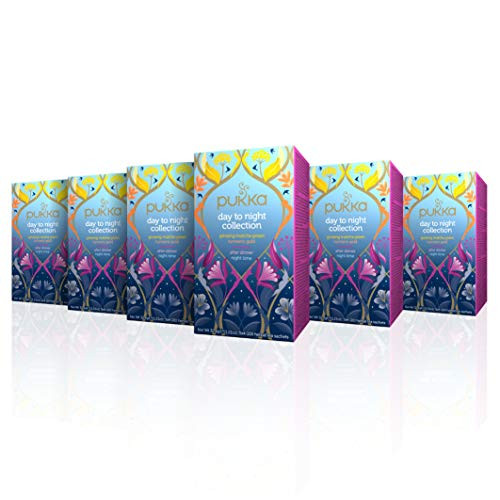 Pukka Herbs Day to Night Collection, Selection of Five Organic Herbal Teas (6 Pack, 120 Tea Bags)