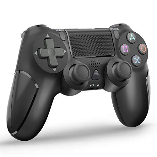 Wireless Controller for PS4, Gamepad Remote Pro Controller for Playstation 4/Pro/Slim with Motion Motors and Audio Function, NOT OEM, Black