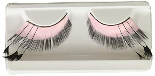 Loftus International Modern Extra Long Feather 2pc Eyelashes Black White One Size Novelty Item