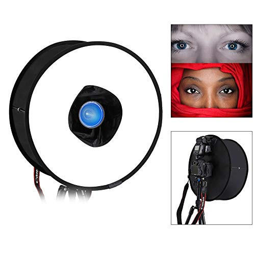 PULUZ Round Flash Softbox Diffuser 18inches / 45cm Portable Ring Flash Diffuser  Soft Box for Speedlight Macro Portrait Shooting Photography Studio Light Modifier