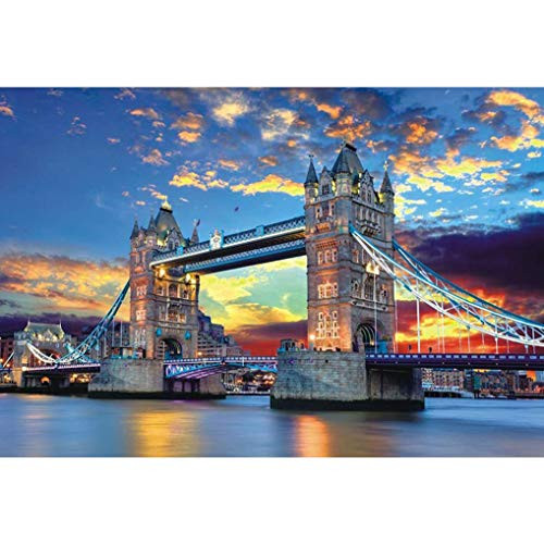 GuDoQi London Tower Bridge 1000 Pieces Jigsaw Puzzles for Adults Teens