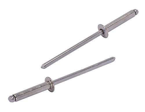 Bolt Dropper #48 Stainless Rivets (100pc) 1/8" Diameter, Grip Range (3/8" - 1/2"), All 18-8 Stainless Steel