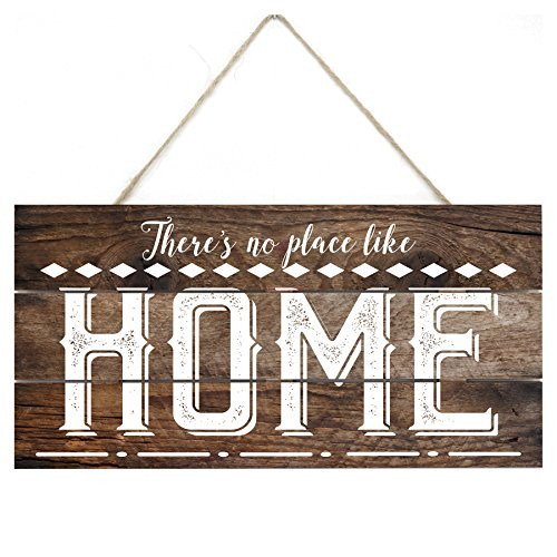 MRC Wood Products There's No Place Like Home Rustic Wooden Plank Sign 5x10