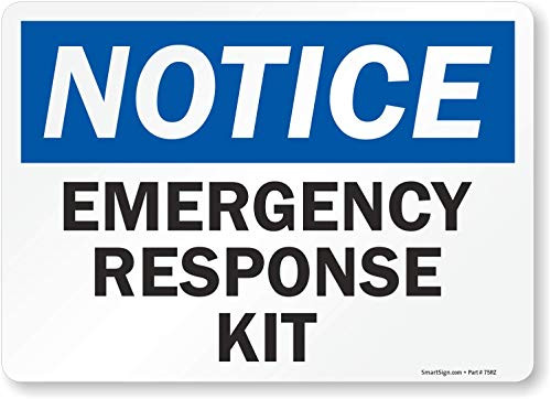 SmartSign "Notice - Emergency Response Kit" Label | 10" x 14" Laminated Vinyl