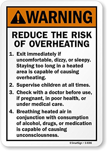 SmartSign "Warning - Reduce the Risk of Overheating" Label | 10" x 14" Laminated Vinyl