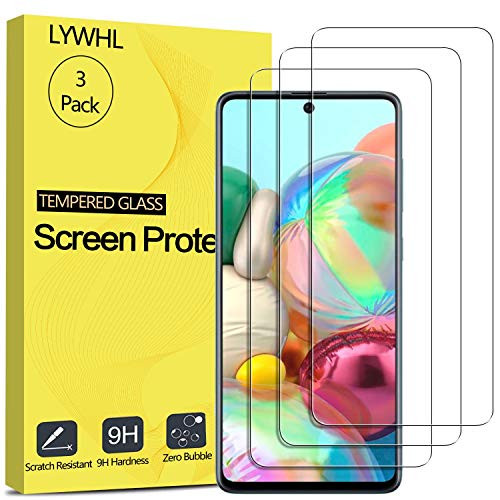 [3 Pack] Samsung Galaxy A71 4G Screen Protector, 9H Hardness HD Clear Scratch Resistant Bubble Free Anti Fingerprint Tempered Glass Screen Protector Compatible with Samsung Galaxy A71 6.7 Inch (Clear)