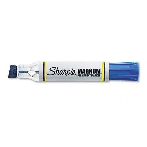 Sharpie : Magnum Oversized Permanent Marker, Chisel Tip, Blue -:- Sold as 2 Packs of - 1 - / - Total of 2 Each