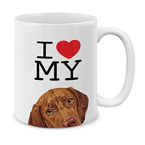 MUGBREW I Love My Golden Rust Vizslas Dog Ceramic Coffee Mug Tea Cup, 11 OZ