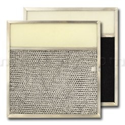American Metal Filter Company RLP1102 Aluminum and Carbon Lens Range Hood Filter -11 1/2" x 11 3/4" x 3/8" - with 3-1/2" Lens, Pack of 1