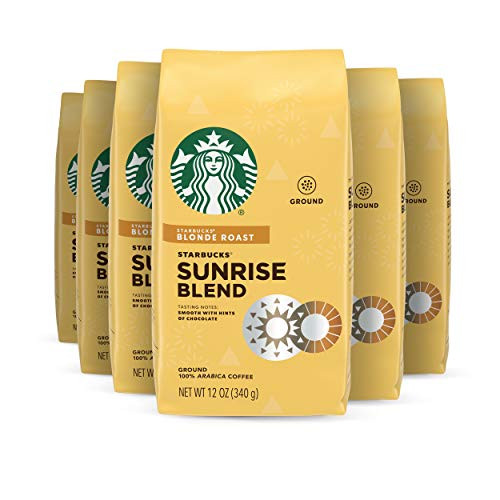 Starbucks Blonde Roast Ground Coffee  Sunrise Blend  6 bags (12 oz. each)