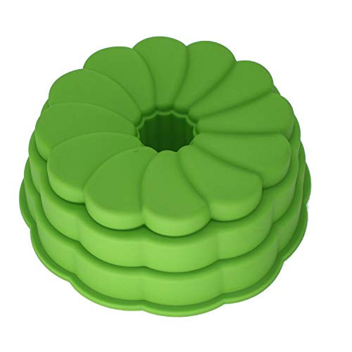 X-Haibei Diasy Round Cake Pan Ice Cream Gelatin Chocolate Baking Silicone Mold 9"