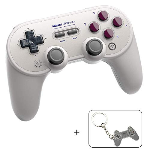 Sn30 Pro Plus Wireless Controller for Nintendo Switch, Bluetooth Controller Joystick with Turbo Vibration Gamepads for Steam, MacOS, PC, Android & Raspberry Pi (Grey Edition)