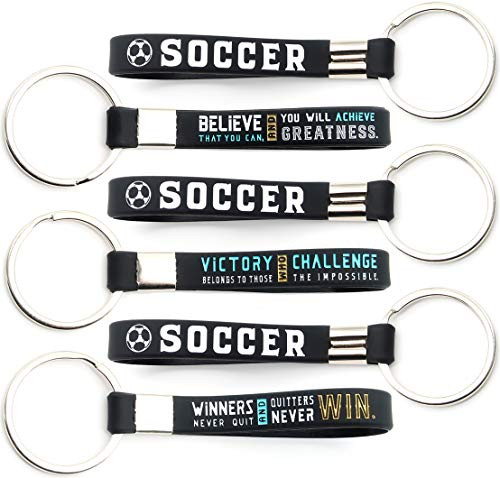 (12-Pack) Soccer Keychains with Motivational Quotes - Wholesale Pack of Key Chains in Bulk for Giveaway Gifts for Team, Soccer Theme Party Favors and Supplies for Boys Girls Men Women (12-Pack) Soccer Keychains with Motivational Quotes - Wholesale Pack of Key Chains in Bulk for Giveaway Gifts for Team, Soccer Theme Party Favors and Supplies for Boys Girls Men Women
