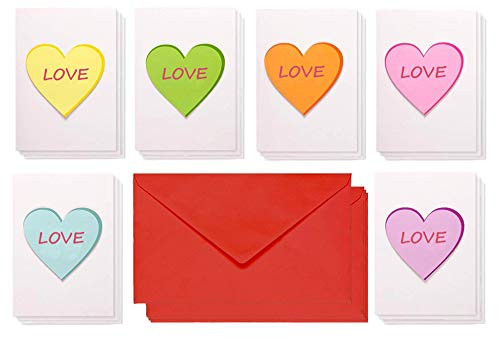 12 - Valentine's Day Card Pack - Happy Valentine's Day Greeting Cards - Handmade Love Cards with 6 varied designs of hearts - Romantic Greeting Cards for Valentine's Day, Anniversaries and Day of love 12 - Valentine's Day Card Pack - Happy Valentine's Day Greeting Cards - Handmade Love Cards with 6 varied designs of hearts - Romantic Greeting Cards for Valentine's Day, Anniversaries and Day of love